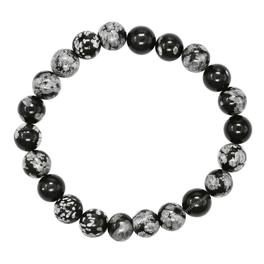 Snowflake Obsidian Bracelet (Elastic)