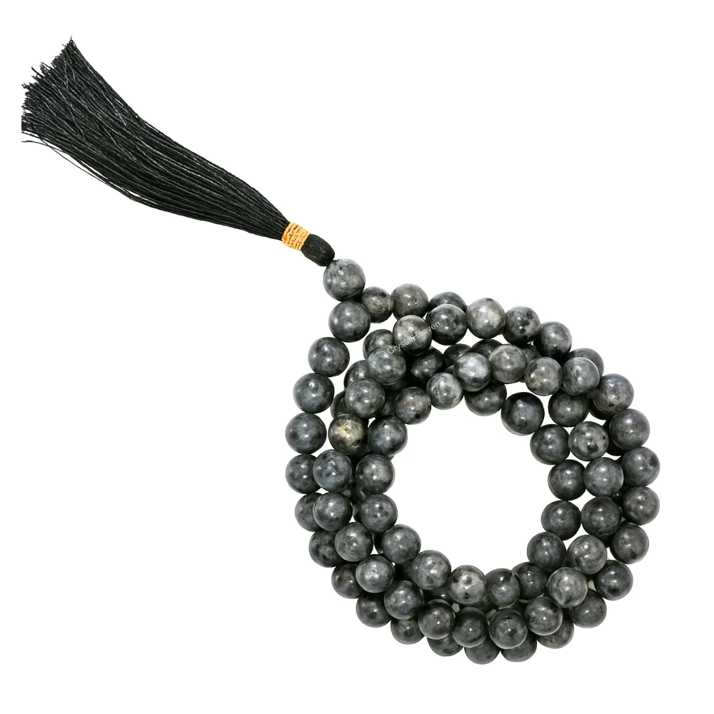 Larvikite Japa Mala (Without Knot)