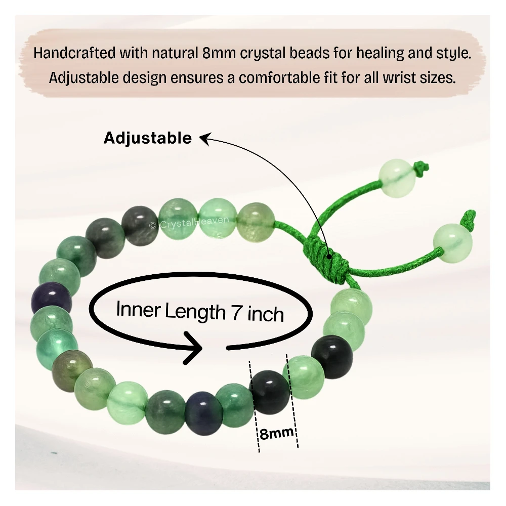 Multi Fluorite Bracelet (Adjustable)
