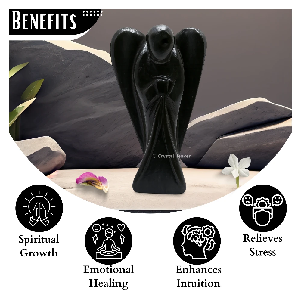 Black Tourmaline Angel (1.5 Inch)