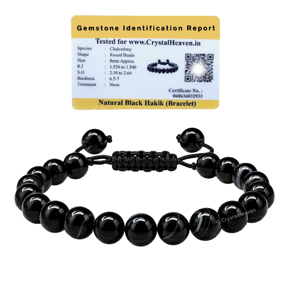Black Sulemani Hakik Bracelet (Adjustable)