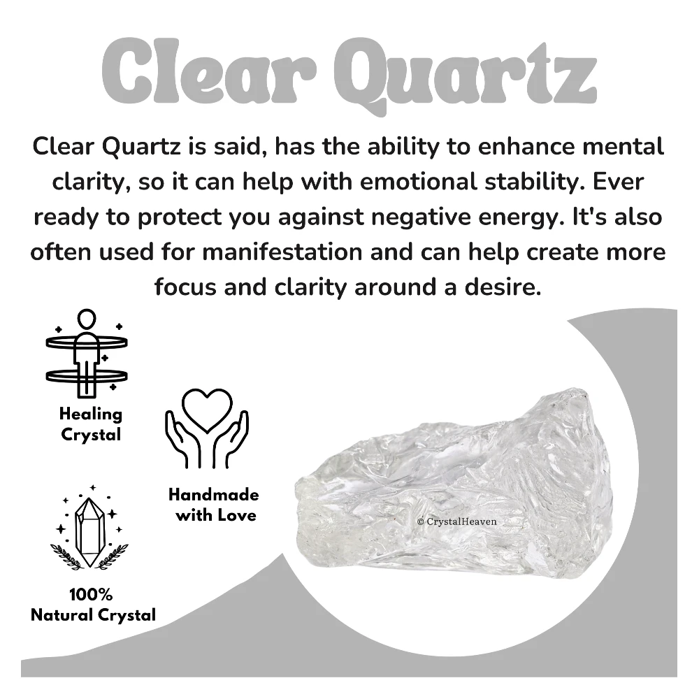 Raw Clear Quartz Crystals(Premium Grade) (2 pieces)