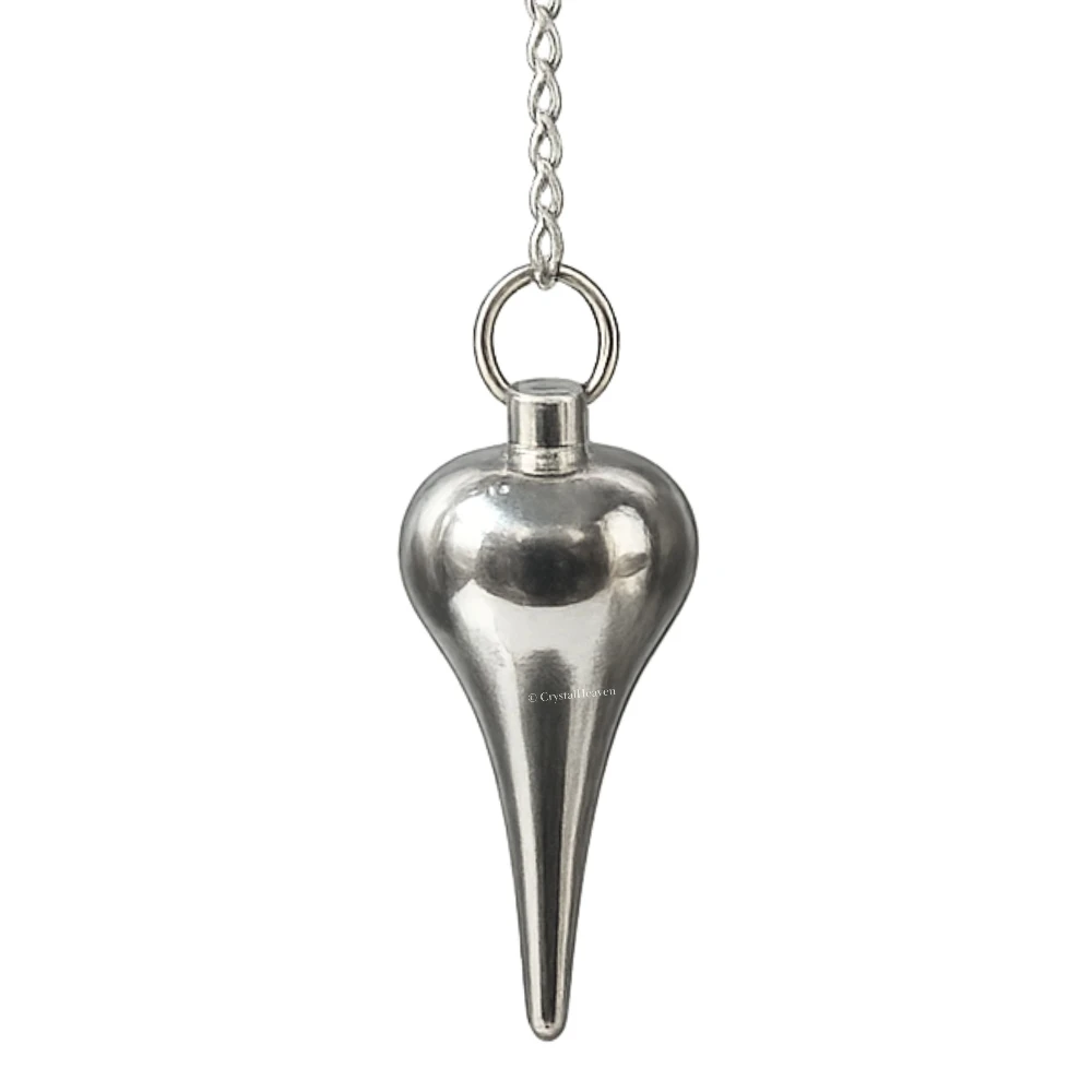 Metal Brass Pendulum - Dome Cone Point Silver (MP119)