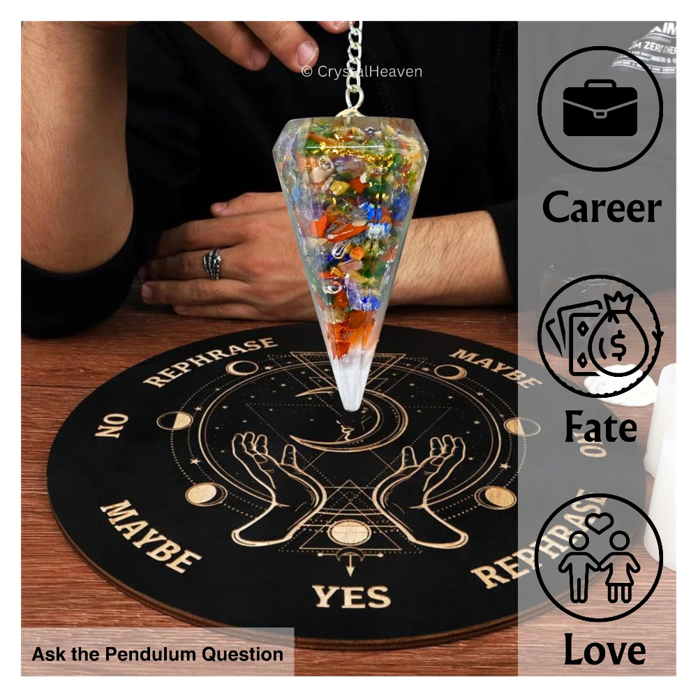 Multi Chakra Crystal Orgone Pendulum