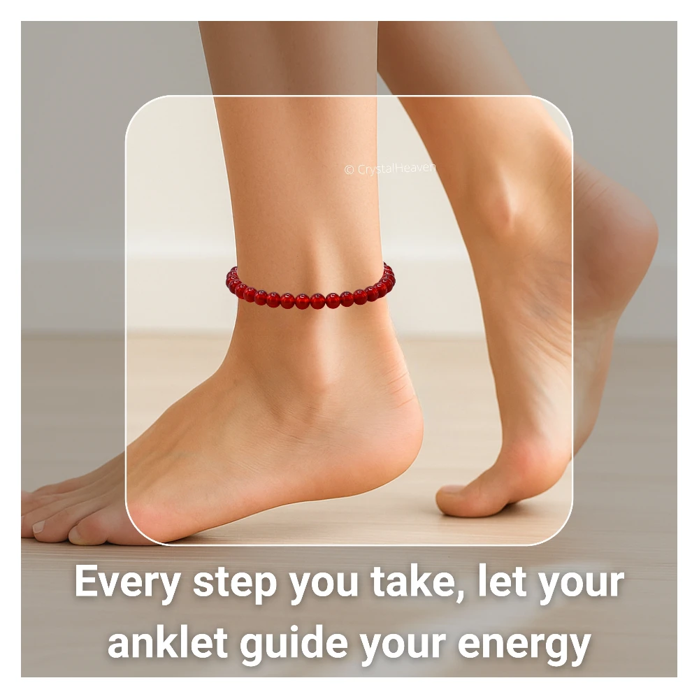 Red Onyx Anklet (Without Knot)