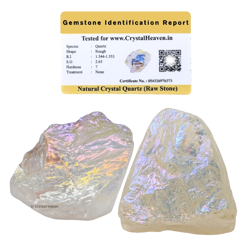 Raw Angel Aura Quartz Crystals (5 Pieces)