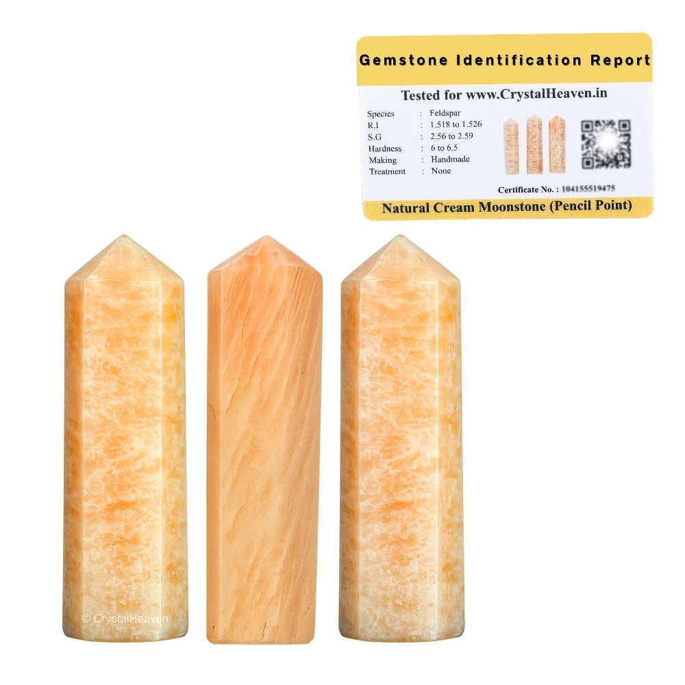 Cream Moonstone Pencil Points (Set of 3)