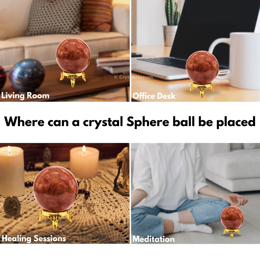 Strawberry Quartz Sphere (1.5 Inch)