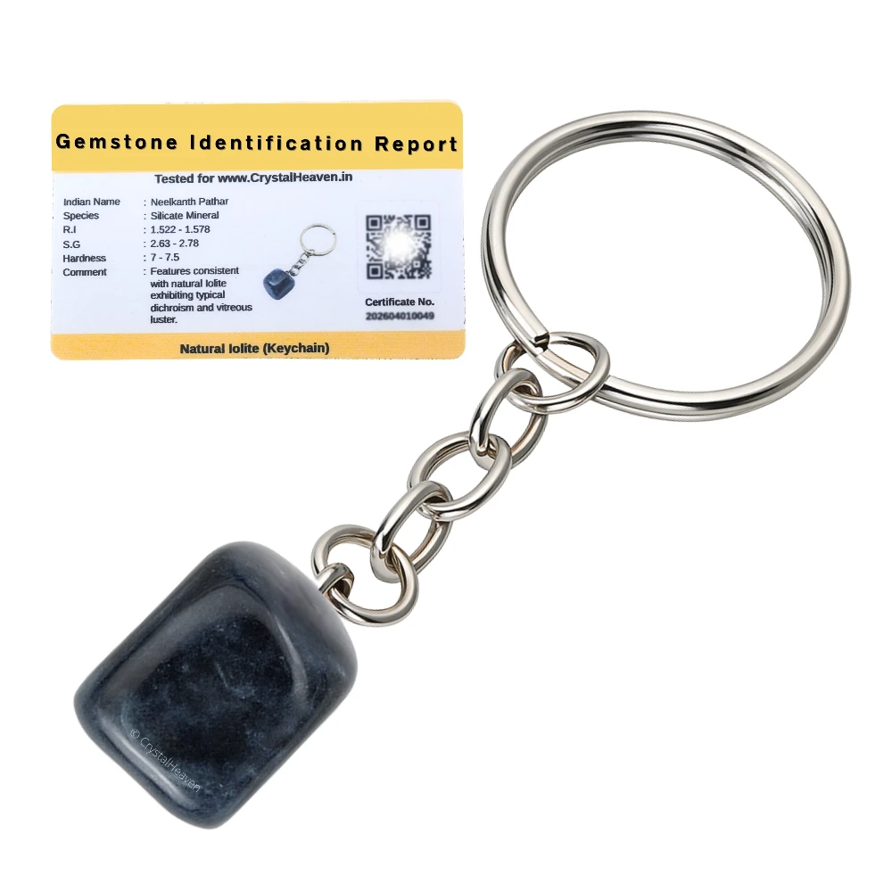 Iolite Crystal Keychain (Tumbled)