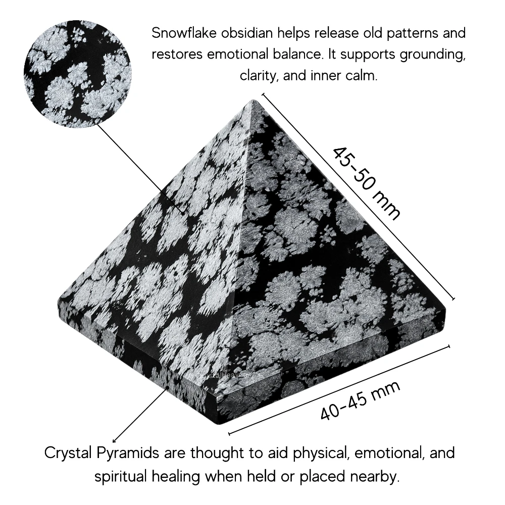 Snowflake Obsidian Pyramid (2 Inch)
