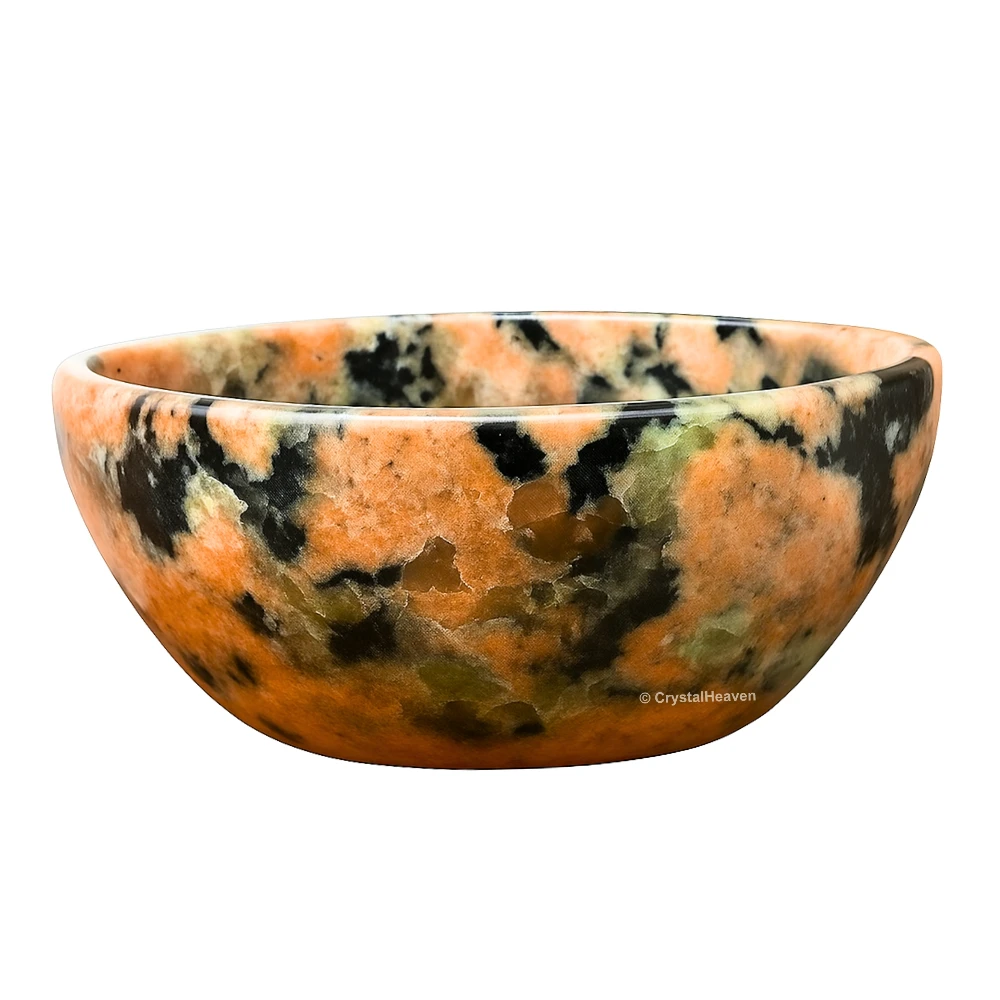 Pink Granite Crystal Bowl - 2 Inch
