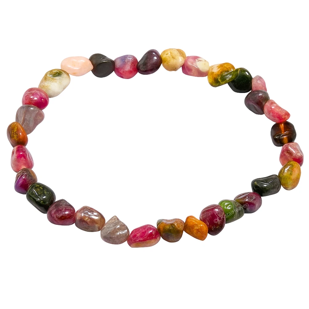 Multi tourmaline Tumbled Bracelet (Elastic)