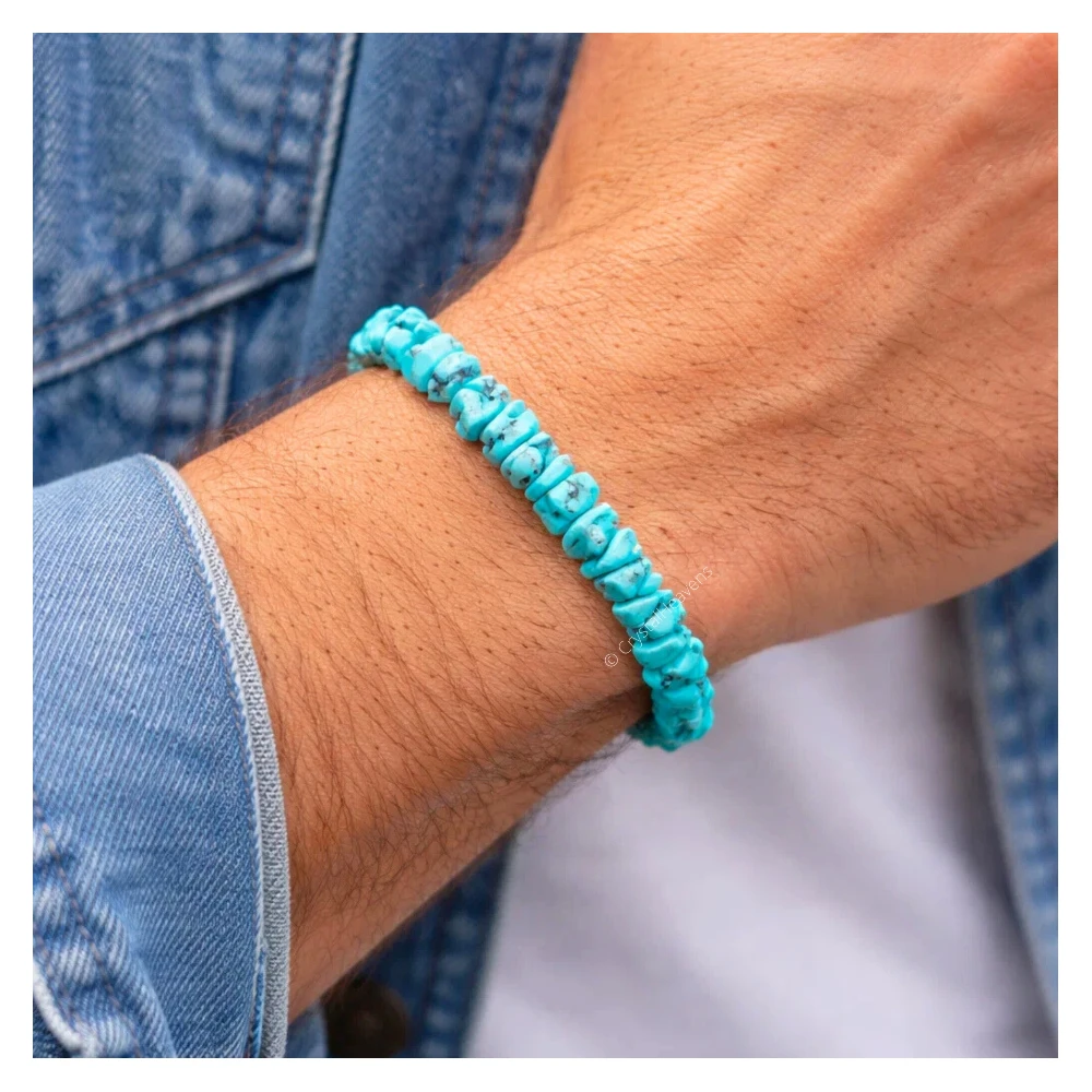Turquoise (Howlite) Chips Bracelet