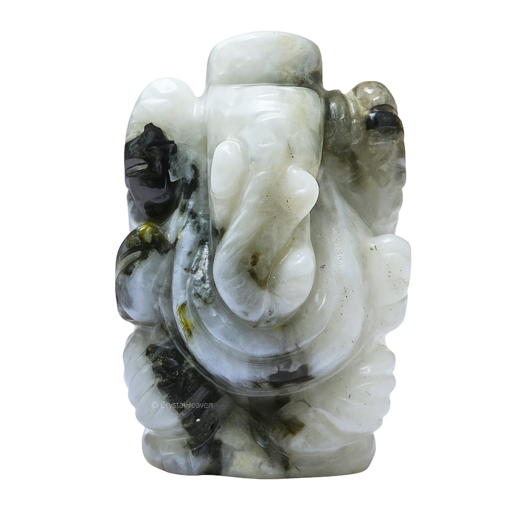Rainbow Moonstone Crystal Ganesh Ganpati