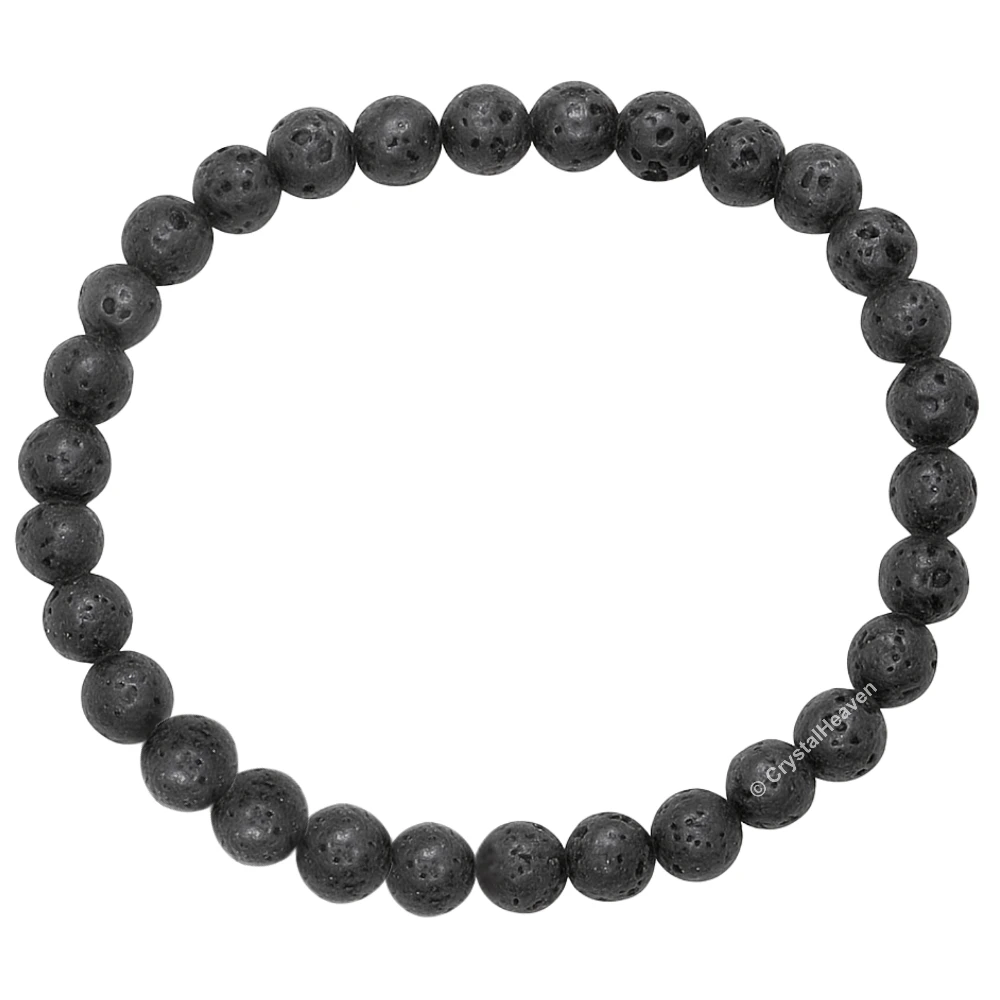 Lava Stone Healing Crystal Bracelets - 6mm Beads