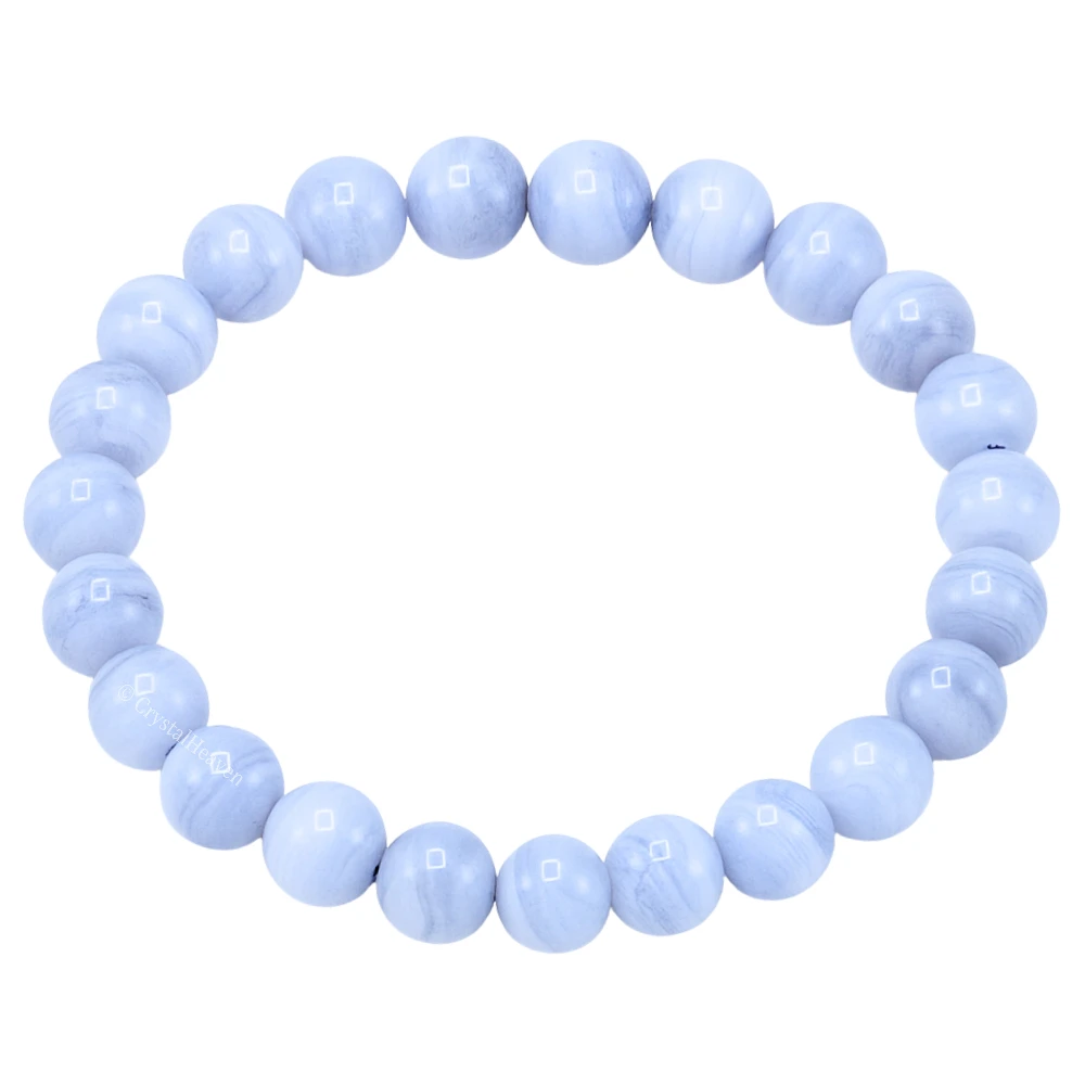 Blue Lace Agate Bracelet (Elastic)