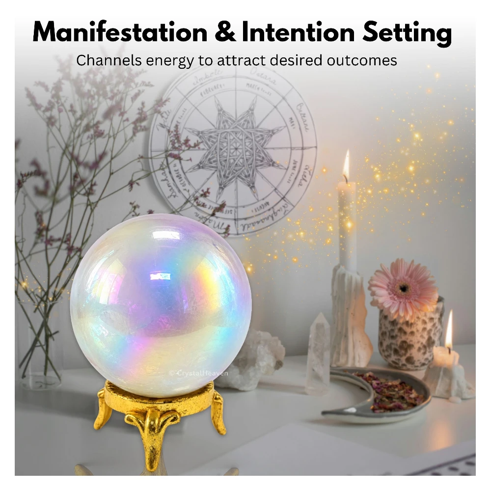 Angel Aura Quartz Sphere (1.5 Inch)