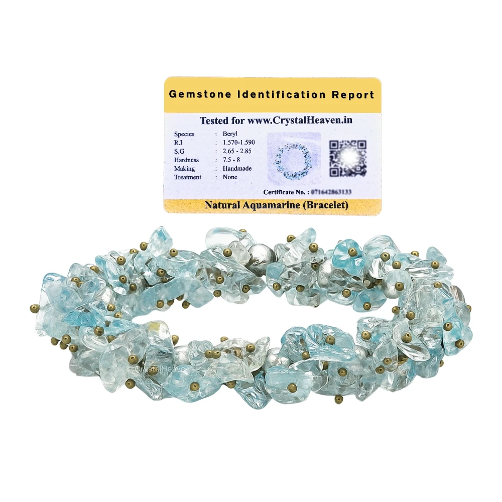Aquamarine Chips Bead Bracelet