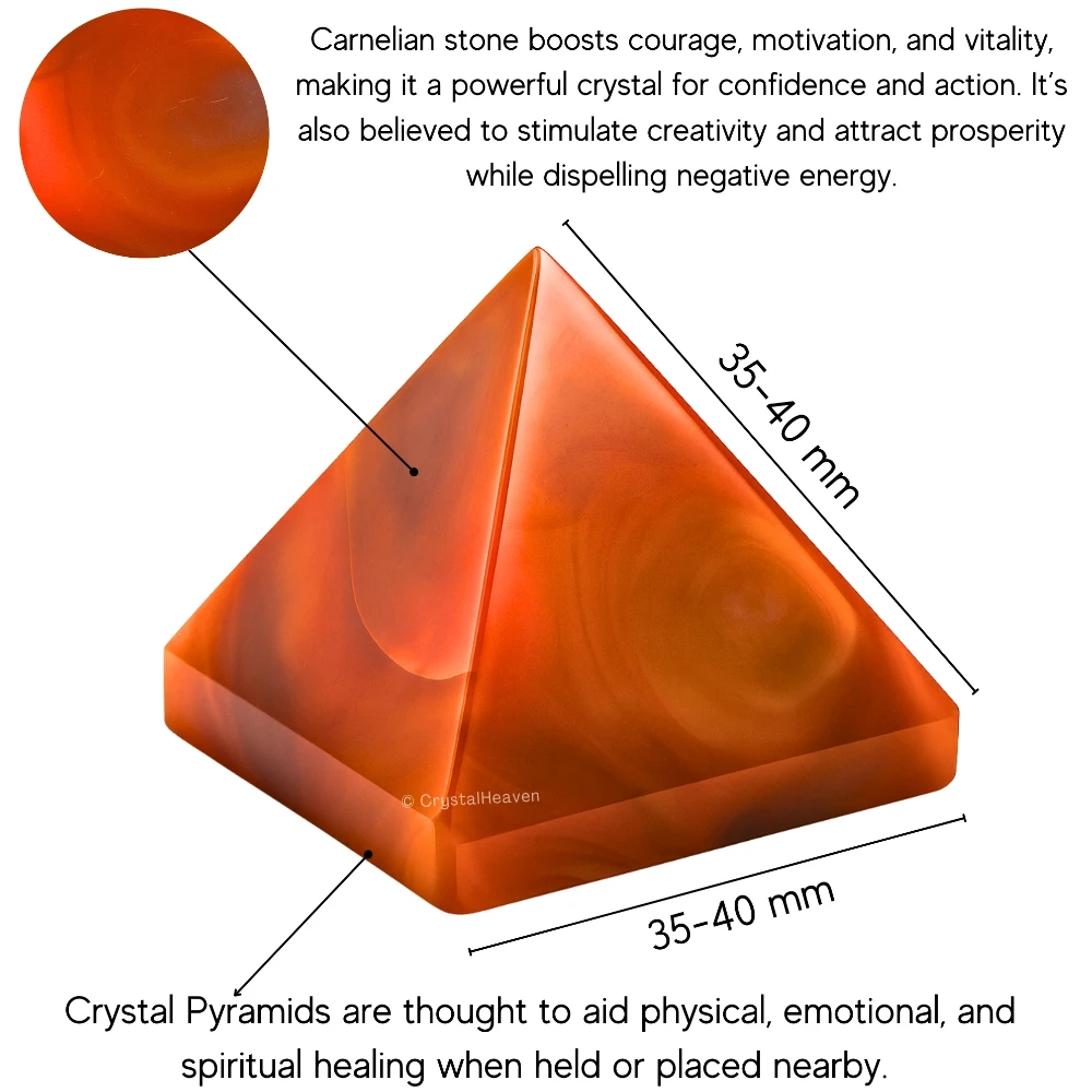 Carnelian Pyramid (1.5 Inch)