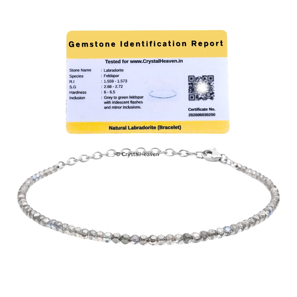 Labradorite Bracelets - 2mm Faceted Beads (Silver)