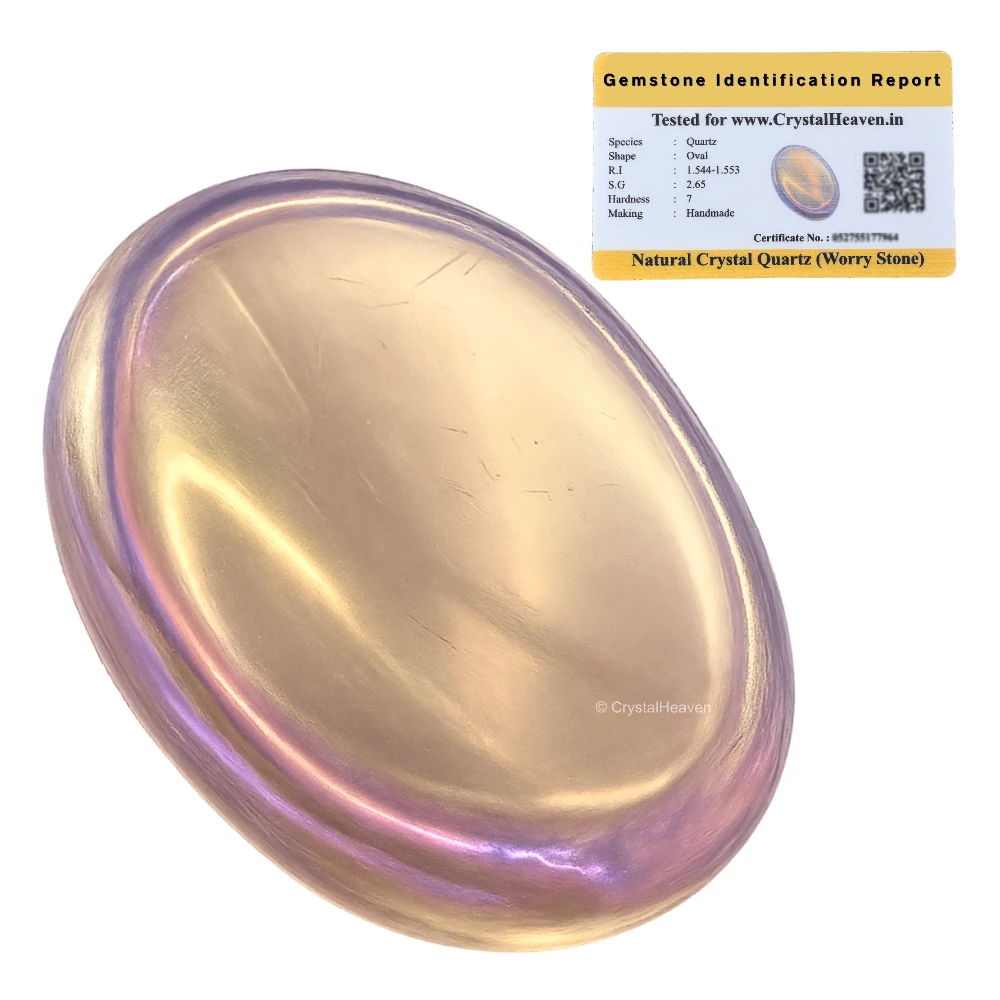 Angel Aura Rose Quartz Worry Stone