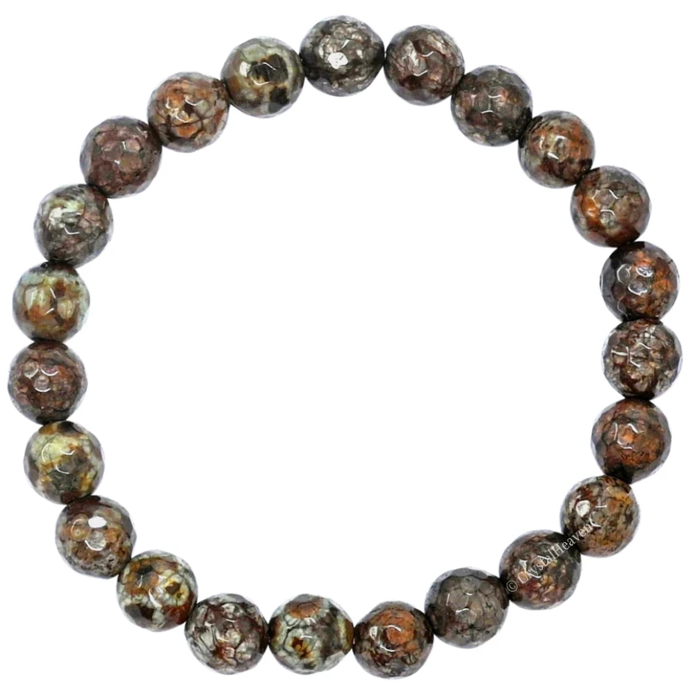 Brown Snowflake Obsidian Bracelet (Elastic)