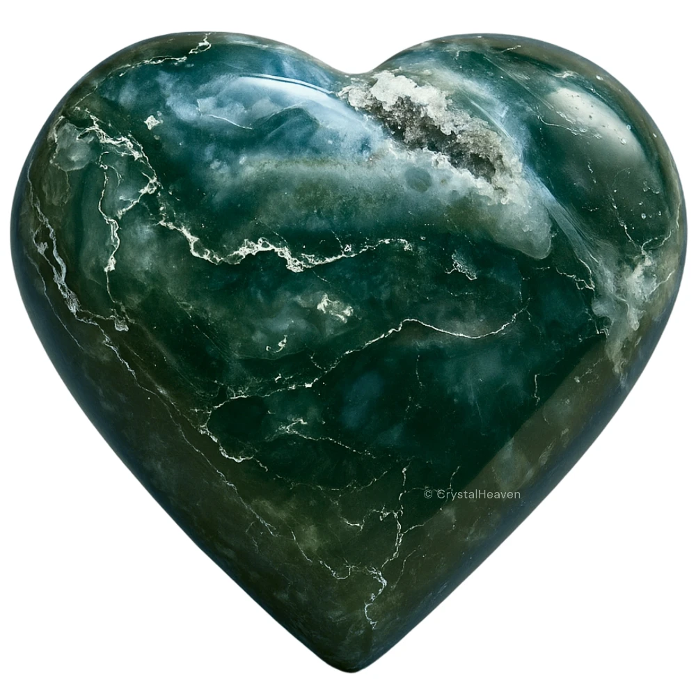 Moss Agate Heart