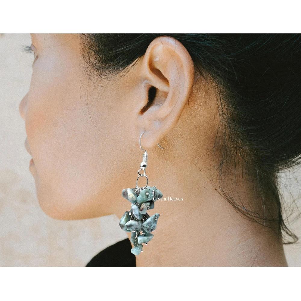 Larimar Crystal Earring (Silver)