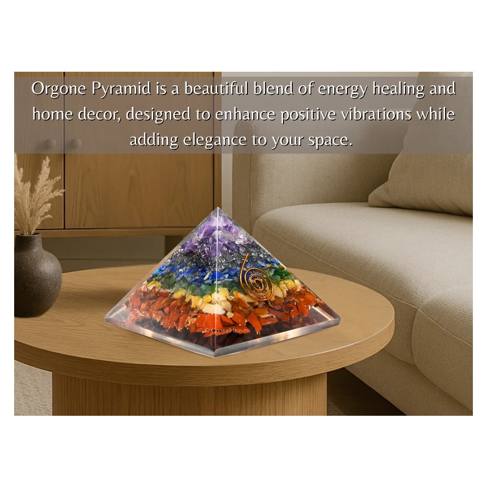 7 Chakra Orgone Pyramid (Copper Coil)