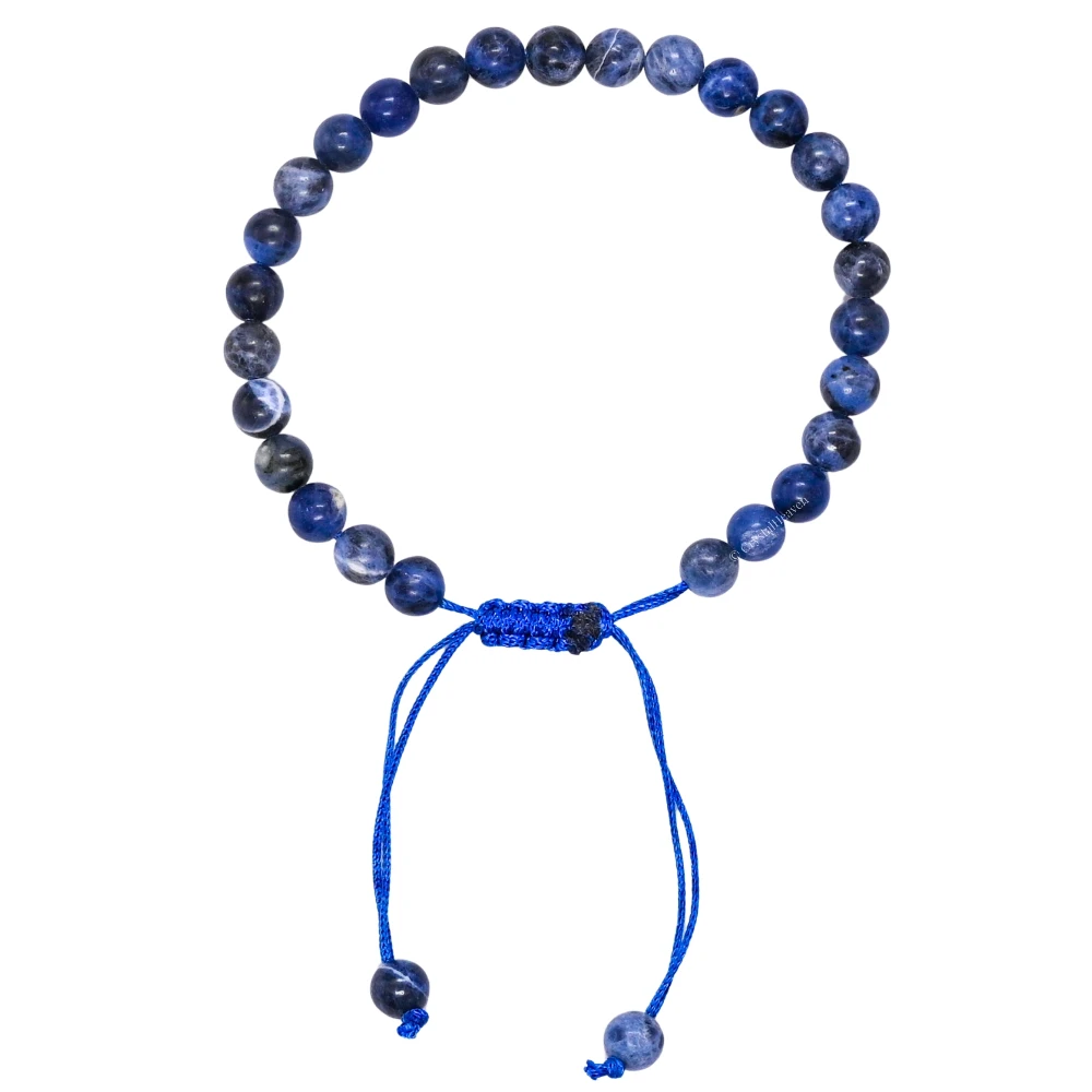 Sodalite Healing Crystal Bracelets - 6mm Beads (Adjustable)