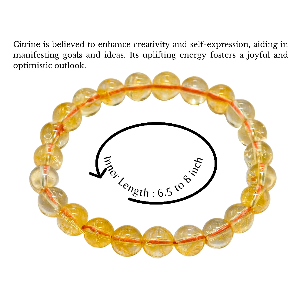 Citrine Onyx Bracelet (Elastic)