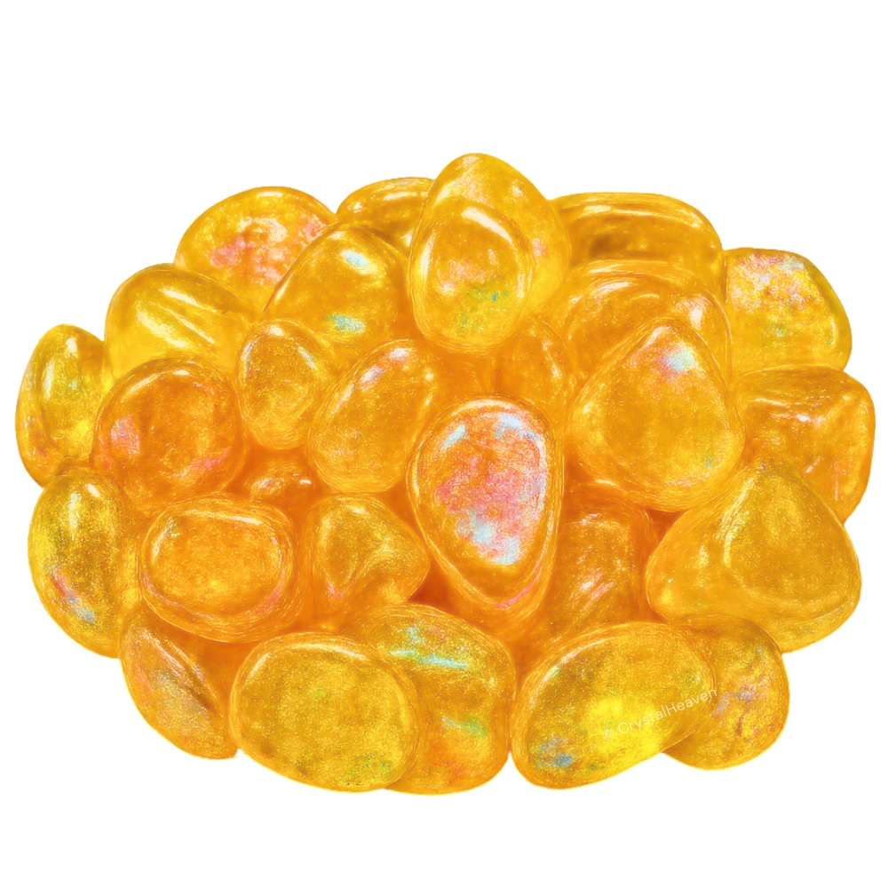 Tumbled Tangerine Aura Quartz Stones (30 Gram)