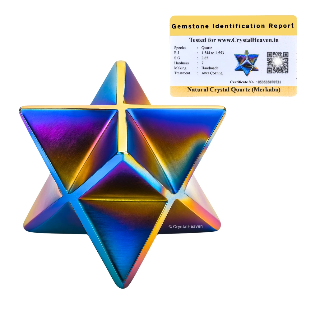 Titanium Aura Quartz Crystal Merkaba (15-20 mm)