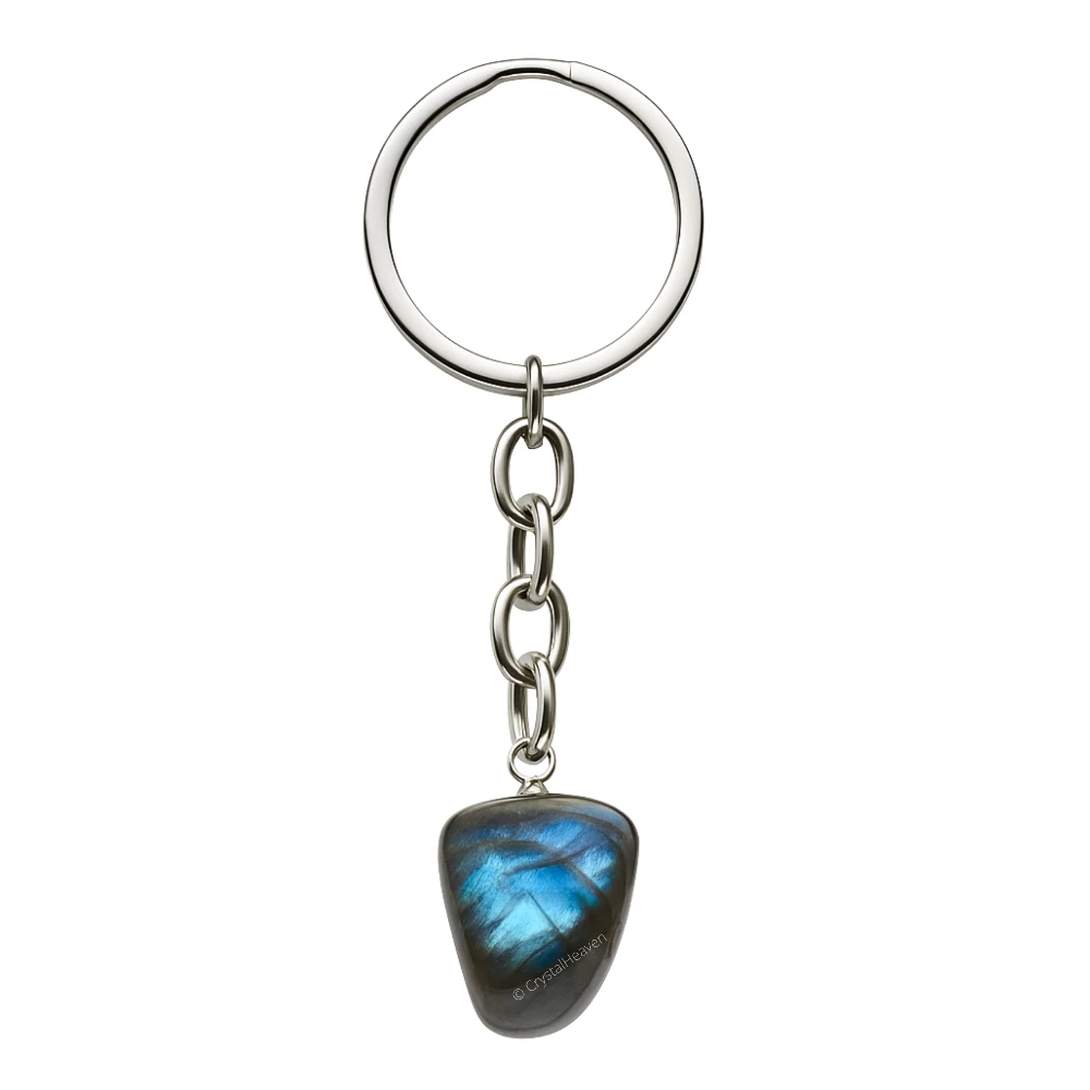 Labradorite Crystal Keychain (Tumbled)