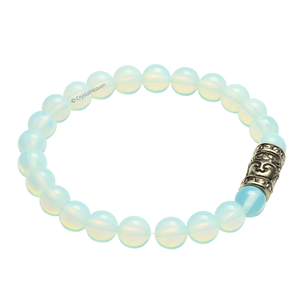 Opalite with Buddha Bracelet (Elastic)