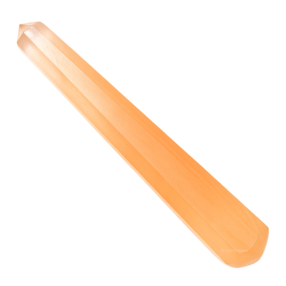 Orange Selenite Wand (Faceted)