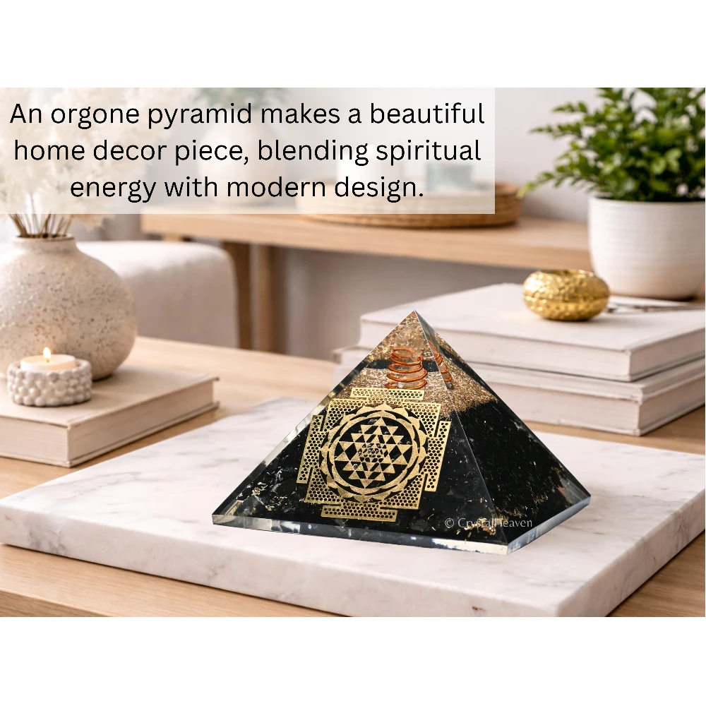 Shungite Orgone Pyramid (Shriyantra)