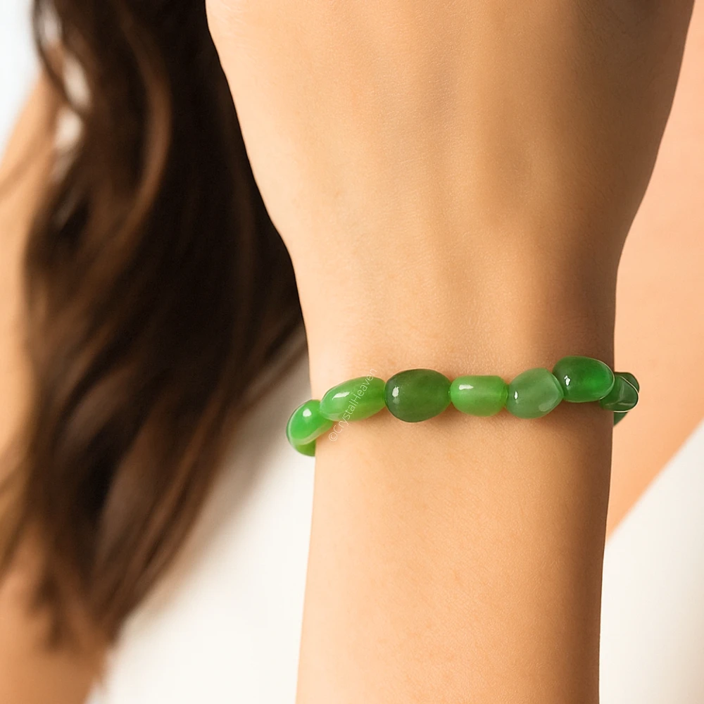 Green Aventurine Tumbled Bracelet (Elastic)