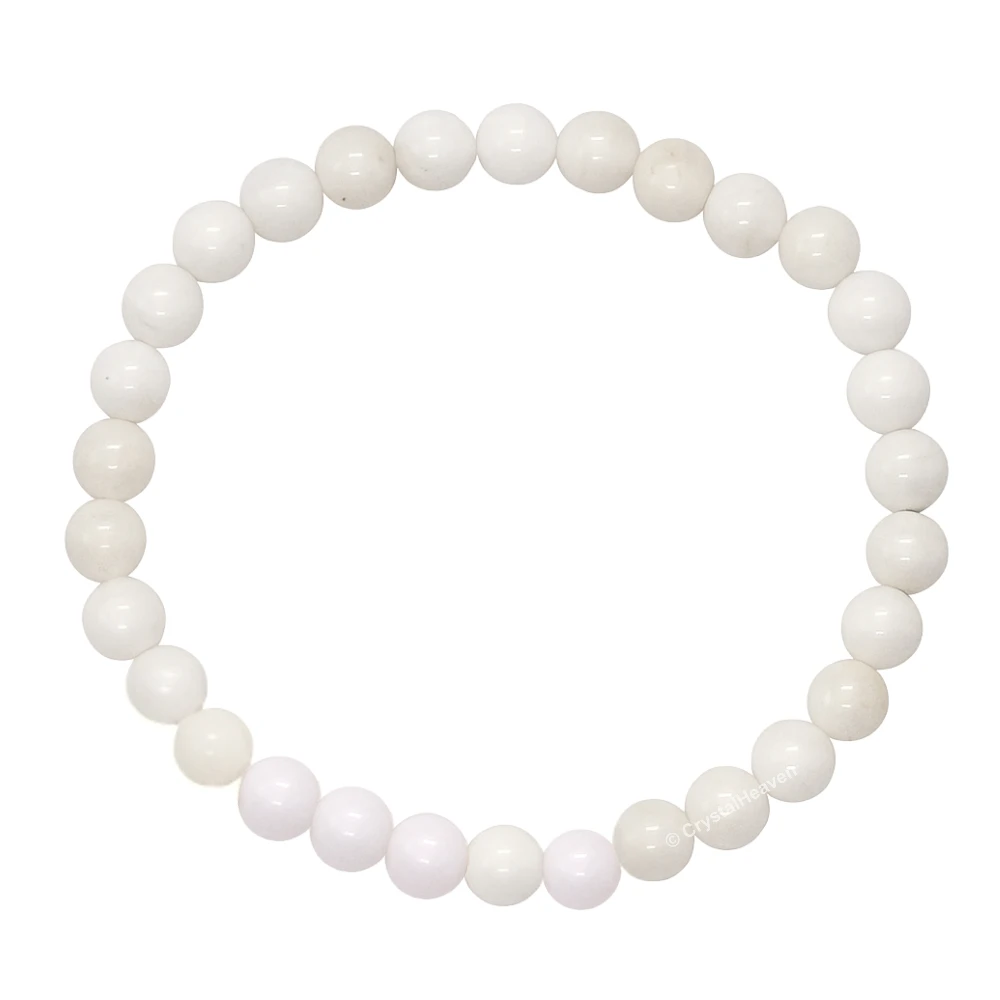 White Moonstone Healing Crystal Bracelets - 6mm Beads