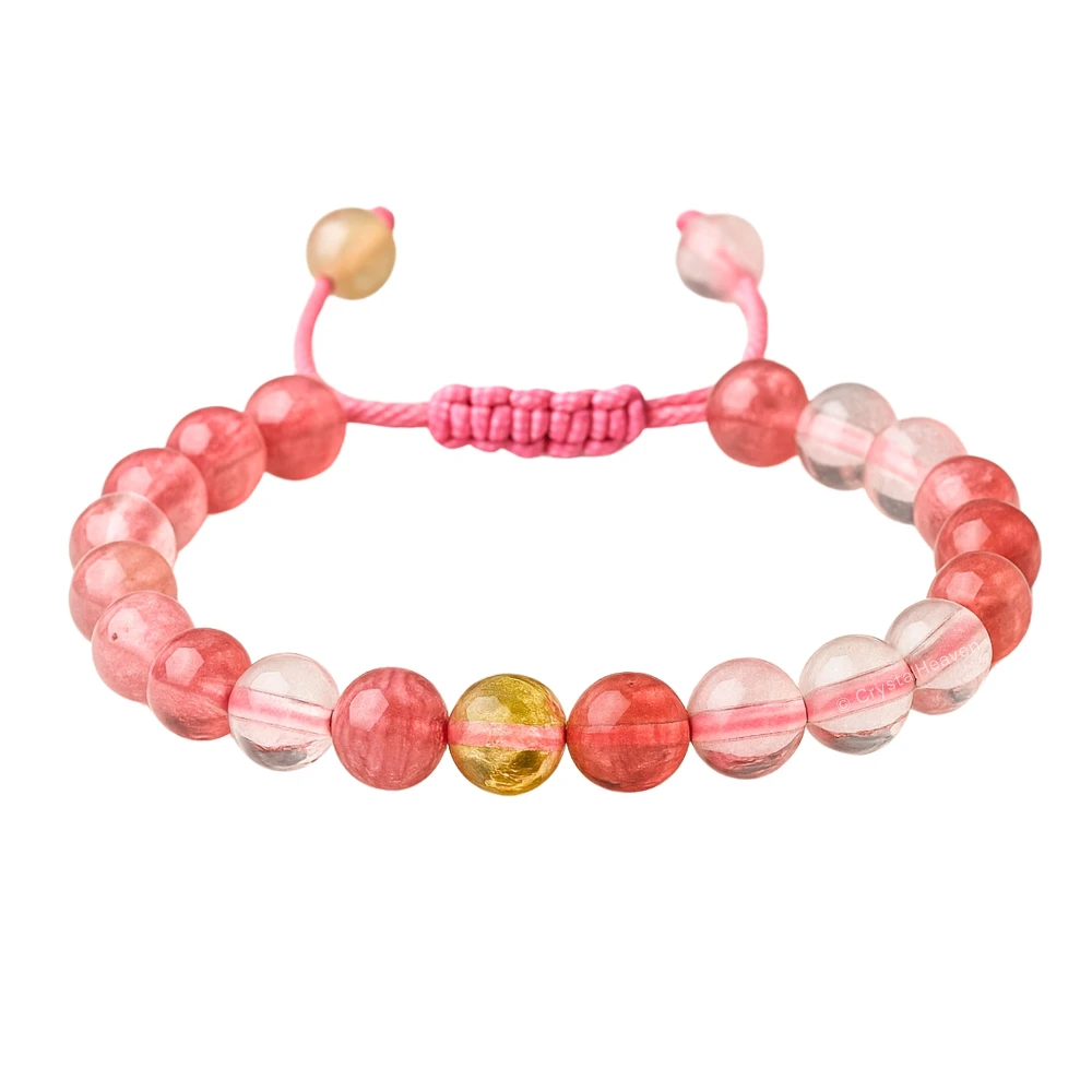 Multi Cherry Quartz Bracelet (Adjustable)