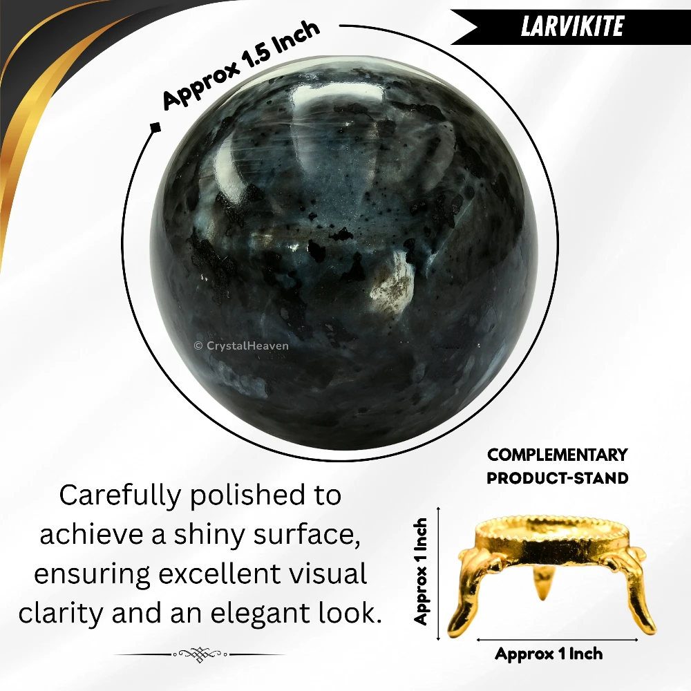 Larvikite Sphere (1.5 Inch)