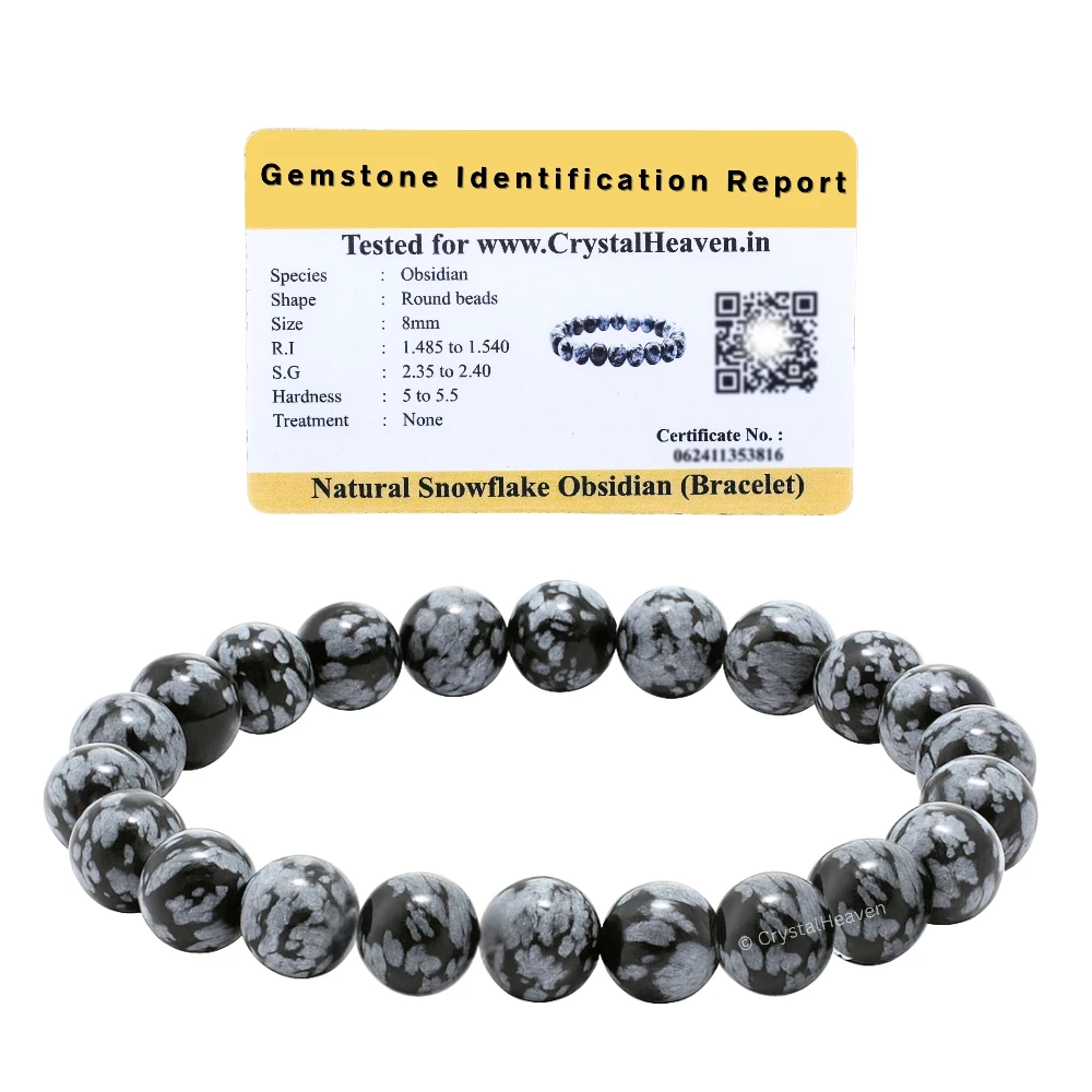 Snowflake Obsidian Bracelet (Elastic)