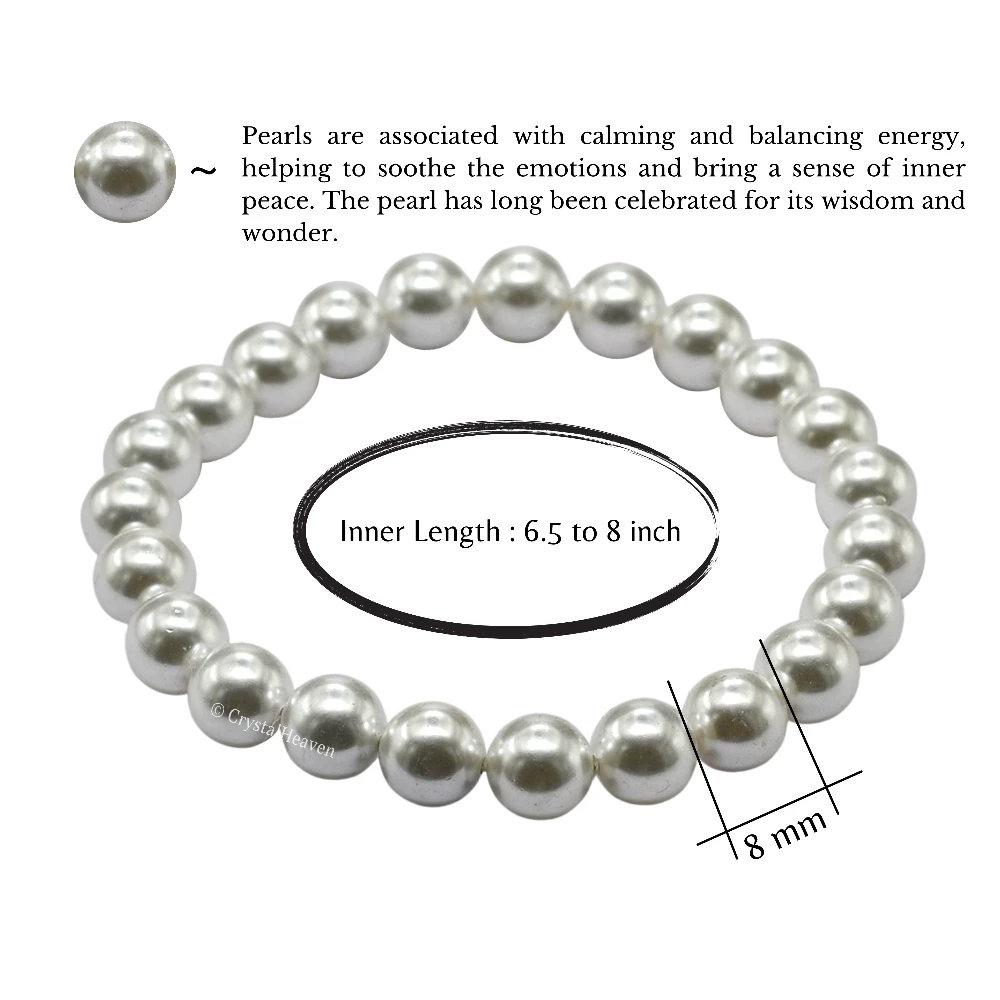 White Pearl Bracelet (Elastic)