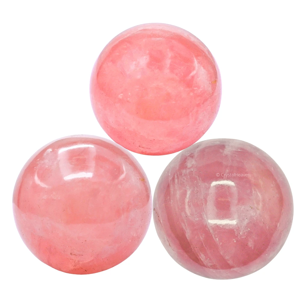 Large Star Rose Quartz Sphere (3 Inch)