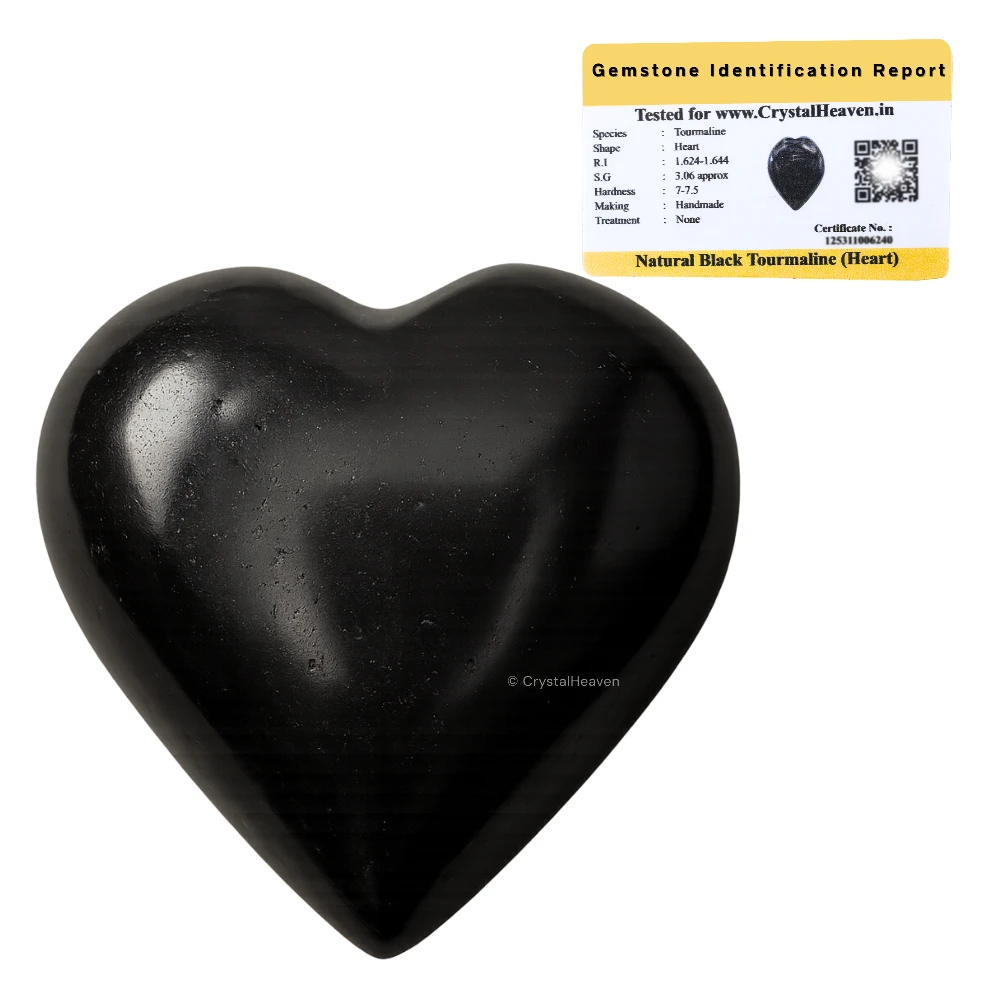 Black Tourmaline Natural Heart