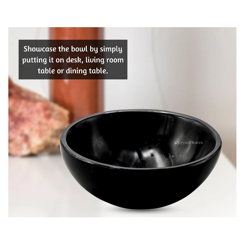 Black Obsidian Crystal Bowl - 3 Inch