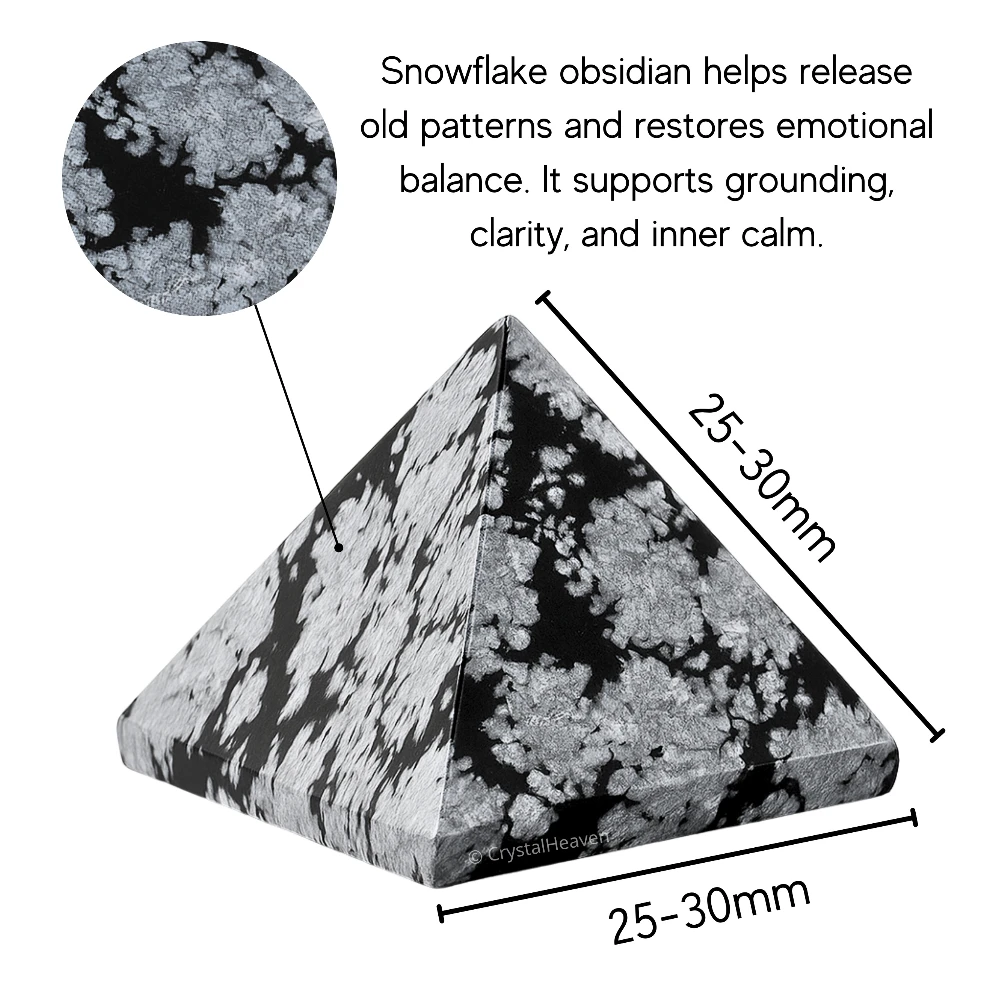 Snowflake Obsidian Pyramid (1 Inch)
