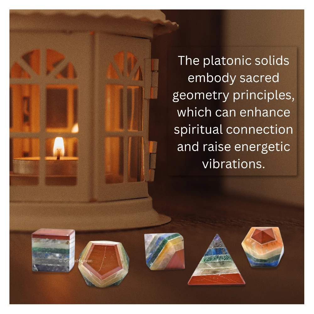 7 Chakra Platonic Solid - 5 Pcs