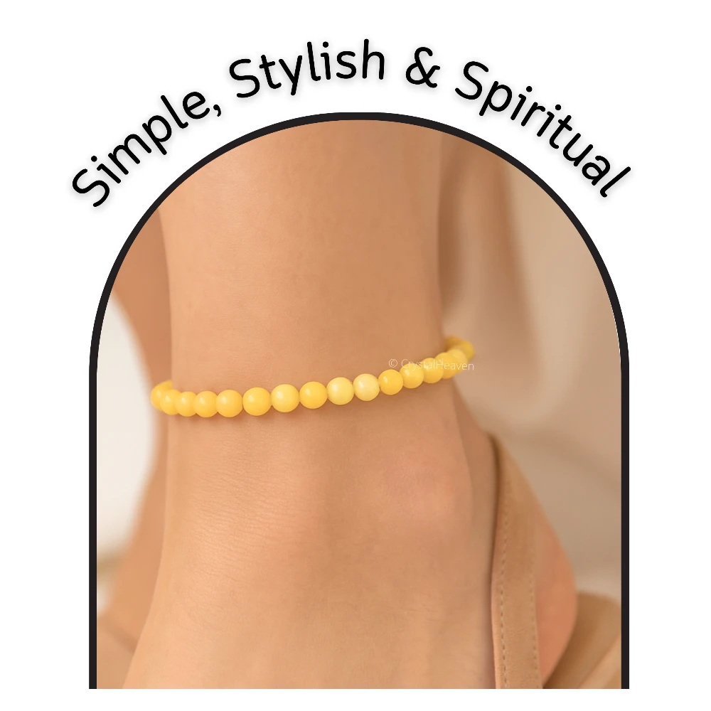 Yellow Calcite Anklet (Without Knot)