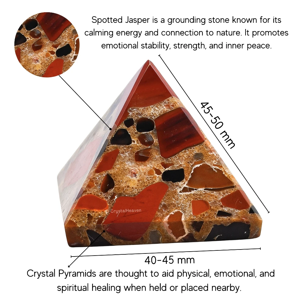 Spotted Jasper Pyramid (2 Inch)